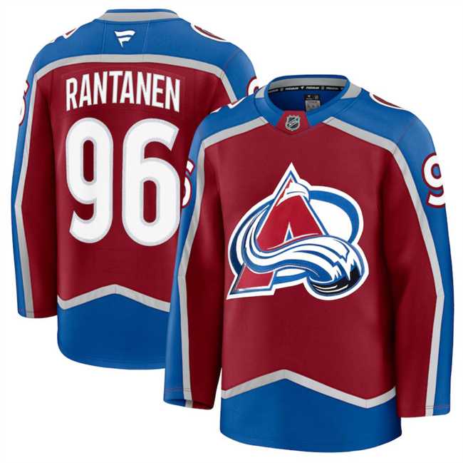 Men%27s Colorado Avalanche #96 Mikko Rantanen Burgundy 2024-25 Home Stitched Jersey Dzhi